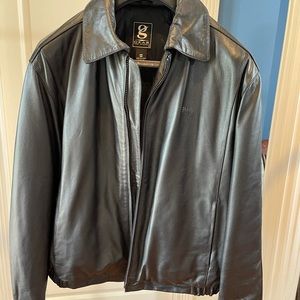 Men’s BMW Leather Racing Jacket, Medium Black